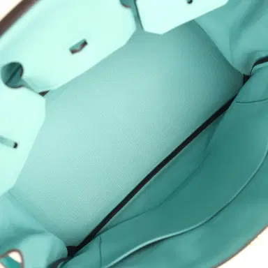 HERMÈS Pre-owned Hermes Birkin 35 Bleu Atoll Togo Gold Hardware | Thumbnail 8 HERMÈS Pre-owned Hermes Birkin 35 Bleu Atoll Togo Gold Hardware | Thumbnail 8