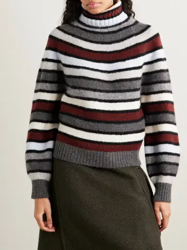 Proenza Schouler Danea Striped Cashmere-blend Turtleneck Sweater | Thumbnail 3