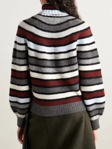 Proenza Schouler Danea Striped Cashmere-blend Turtleneck Sweater | Thumbnail 4