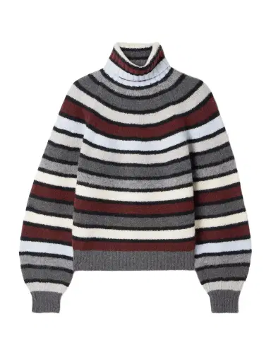 Proenza Schouler Danea Striped Cashmere-blend Turtleneck Sweater | Thumbnail 1