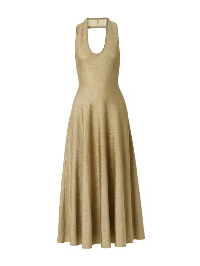 Melina Lurex Halterneck Midi Dress