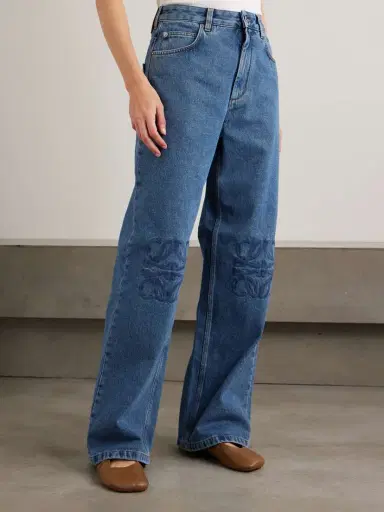 Loewe Anagram Embroidered High-rise Straight-leg Jeans | Thumbnail 3 Loewe Anagram Embroidered High-rise Straight-leg Jeans | Thumbnail 3