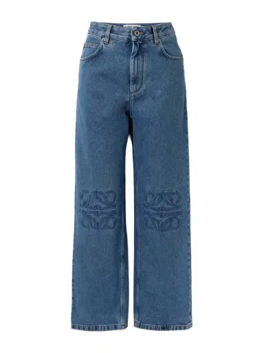 Loewe Anagram Embroidered High-rise Straight-leg Jeans | Thumbnail 1 Loewe Anagram Embroidered High-rise Straight-leg Jeans | Thumbnail 1