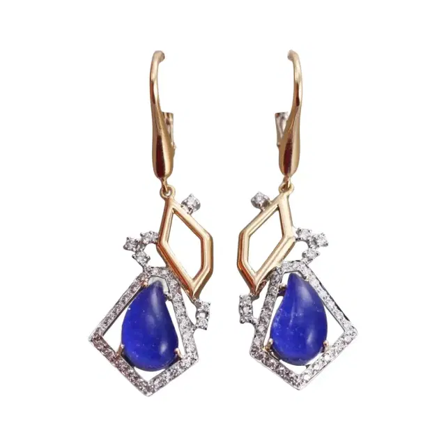 Tavanti Tavanti 18K White & Yellow Gold Diamond, Lapis Lazuli & Rock Crystal Drop Earrings by The Solist