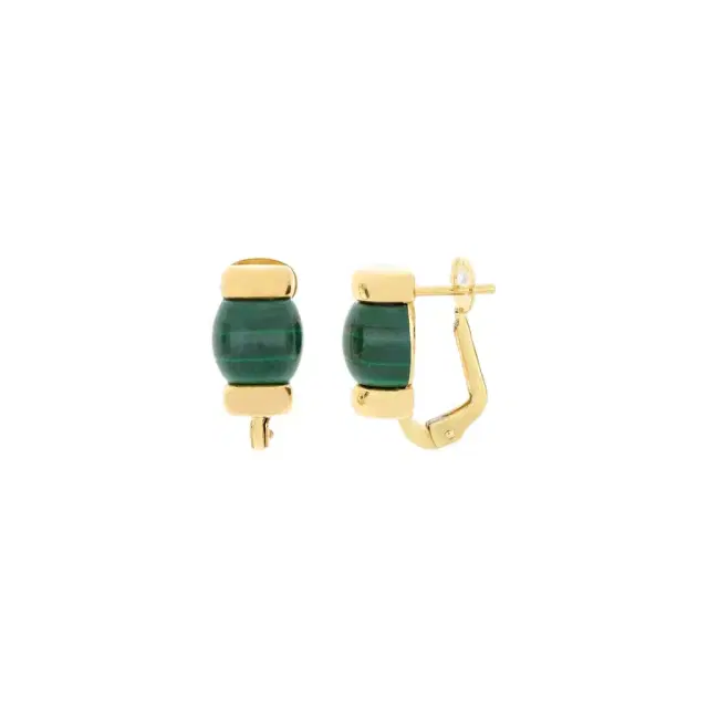 Tavanti Tavanti Le Carrousel 18K Yellow Gold Malachite Earrings by The Solist
