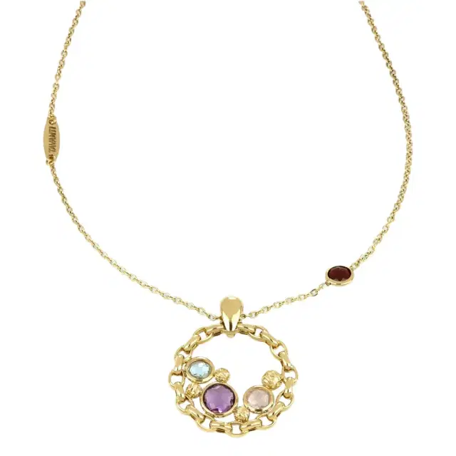 Tavanti Tavanti Luna 18K Yellow Gold Citrine, Quartz & Garnet Pendant Necklace by The Solist