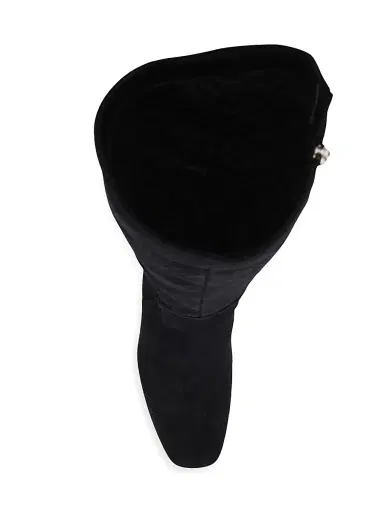 Aquatalia Women's Serafina 40MM Suede Knee-High Boots - Black - Size 5.5 | Thumbnail 4