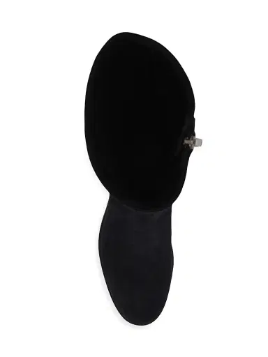 Aquatalia Women's Sabrena 25MM Suede Knee-High Boots - Black - Size 8 | Thumbnail 4