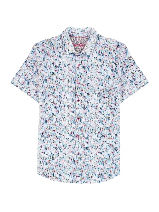 Men's Elgar Printed Button-Front Shirt