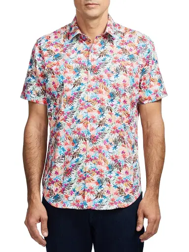 Robert Graham Men's Escape Printed Button-Front Shirt - Size XL | Thumbnail 3