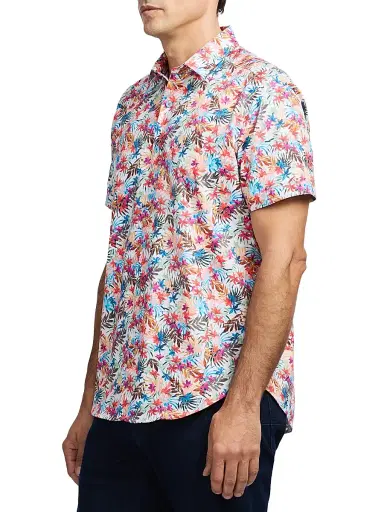 Robert Graham Men's Escape Printed Button-Front Shirt - Size XL | Thumbnail 4