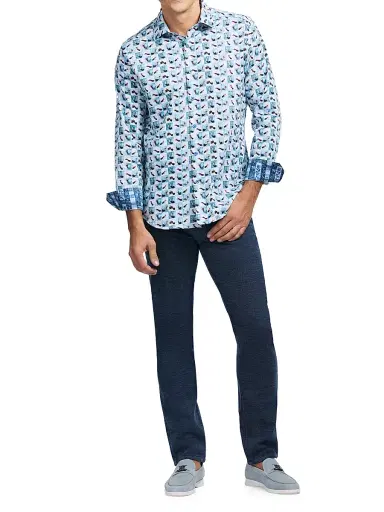 Robert Graham Men's Toasted Checkered Long-Sleeve Button-Front Shirt - Size XXL | Thumbnail 2