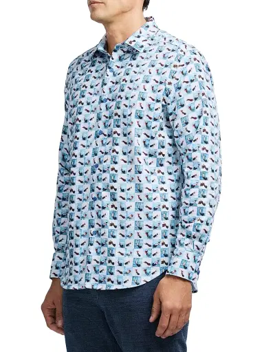 Robert Graham Men's Toasted Checkered Long-Sleeve Button-Front Shirt - Size XXL | Thumbnail 4
