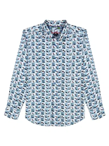 Robert Graham Men's Toasted Checkered Long-Sleeve Button-Front Shirt - Size XXL | Thumbnail 1