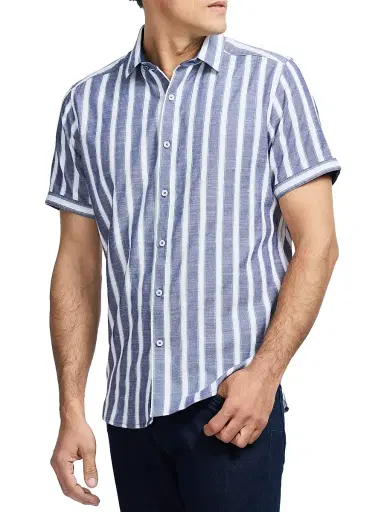 Robert Graham Men's Preston Striped Short-Sleeve Shirt | Thumbnail 4 Robert Graham Men's Preston Striped Short-Sleeve Shirt | Thumbnail 4