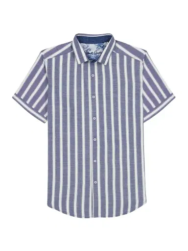 Robert Graham Men's Preston Striped Short-Sleeve Shirt | Thumbnail 1 Robert Graham Men's Preston Striped Short-Sleeve Shirt | Thumbnail 1