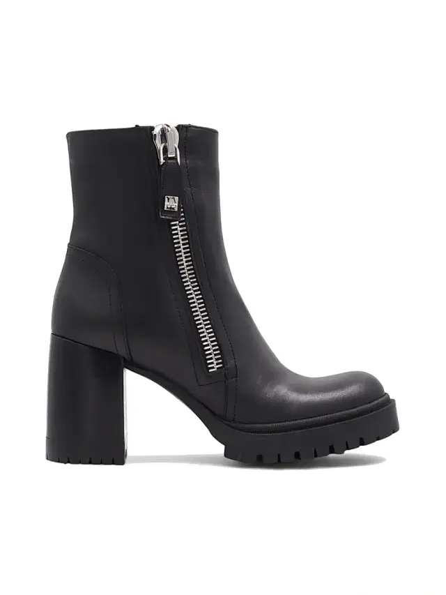 Women's Emma 90MM Leather Booties - Black