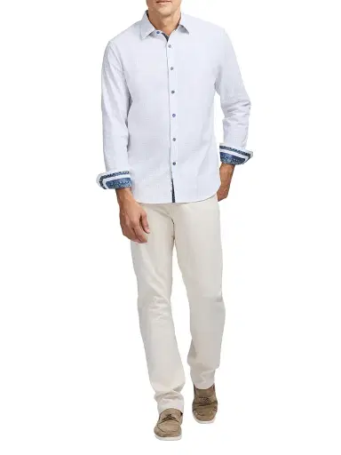 Robert Graham Men's Camden Grid Woven Shirt - White - Size XXL | Thumbnail 2