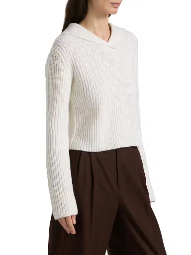 Vince Women's Ribbed Sailor Collar Sweater | Thumbnail 4