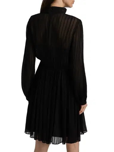 Vince Women's Crinkle Stripe Mock Turtleneck Midi-Dress | Thumbnail 5