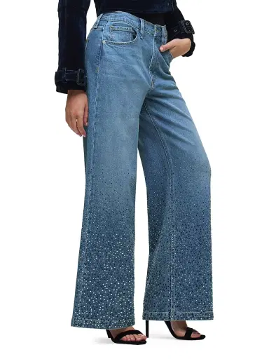 Hudson Jeans Women's Jodie High-Rise Wide-Leg Jeans | Thumbnail 4