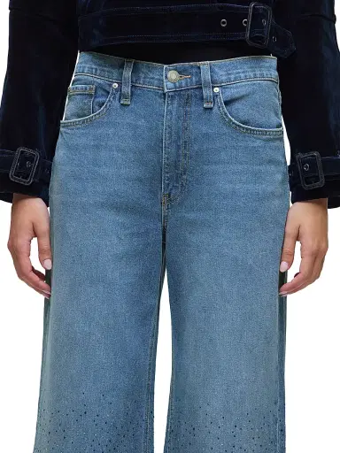 Hudson Jeans Women's Jodie High-Rise Wide-Leg Jeans | Thumbnail 6