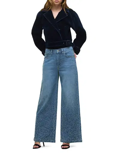 Hudson Jeans Women's Jodie High-Rise Wide-Leg Jeans | Thumbnail 1