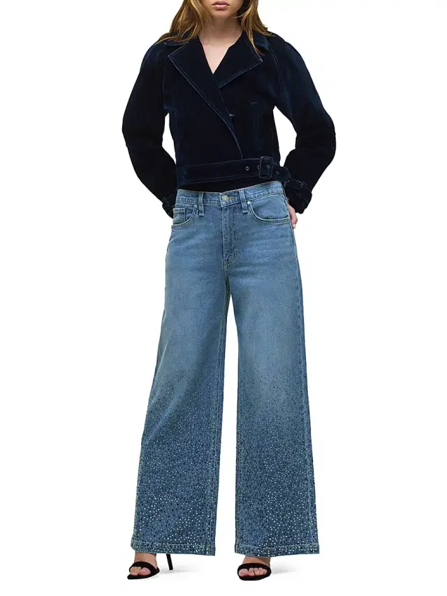 Hudson Jeans Women's Jodie High-Rise Wide-Leg Jeans - Crystal Blue