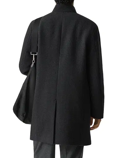 Theory Men's Belvin Melton-Textured Wool-Blend Coat | Thumbnail 4 Theory Men's Belvin Melton-Textured Wool-Blend Coat | Thumbnail 4
