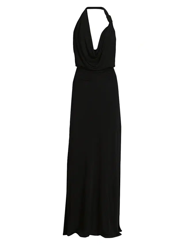 Ramy Brook Women's Michelle Halterneck Gown - Black