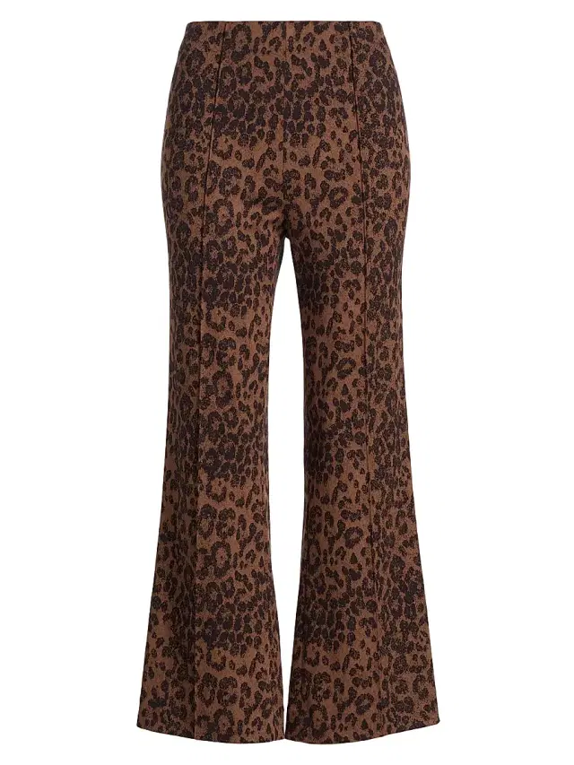 rag & bone Women's Irina Leopard Jacquard Crop Pants - Leopard
