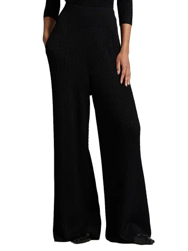 Polo Ralph Lauren Women's Cable-Knit Sweater Pants - Polo Black | Thumbnail 3