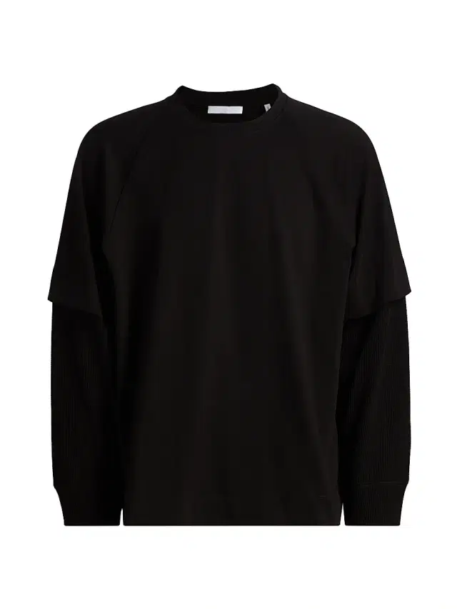 Helmut Lang Men's Double-Layer Waffle T-Shirt - Black