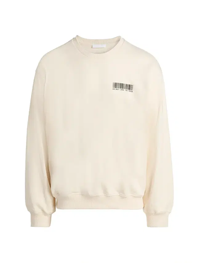 Helmut Lang Men's Ski Schedule Crewneck Sweatshirt - Winter White