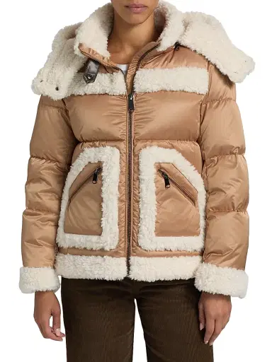 Mercer Collective Women's Faux-Shearling-Trim Down Puffer Coat | Thumbnail 3 Mercer Collective Women's Faux-Shearling-Trim Down Puffer Coat | Thumbnail 3