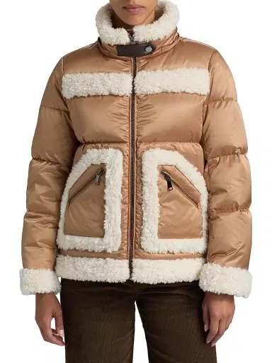 Mercer Collective Women's Faux-Shearling-Trim Down Puffer Coat | Thumbnail 6 Mercer Collective Women's Faux-Shearling-Trim Down Puffer Coat | Thumbnail 6
