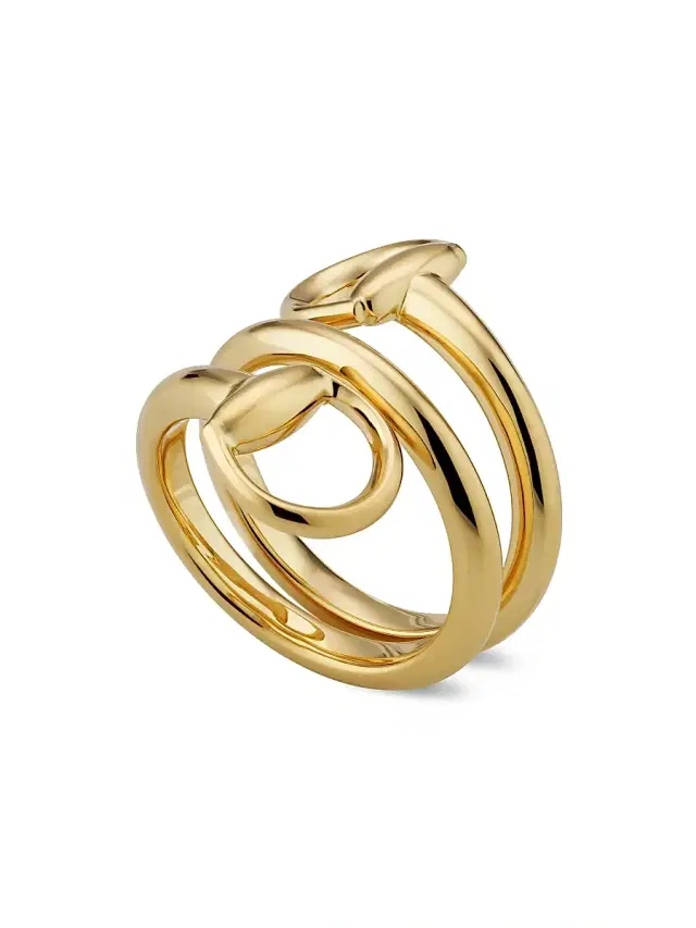 Women's 18K Yellow Gold Horsebit Ring - Gold