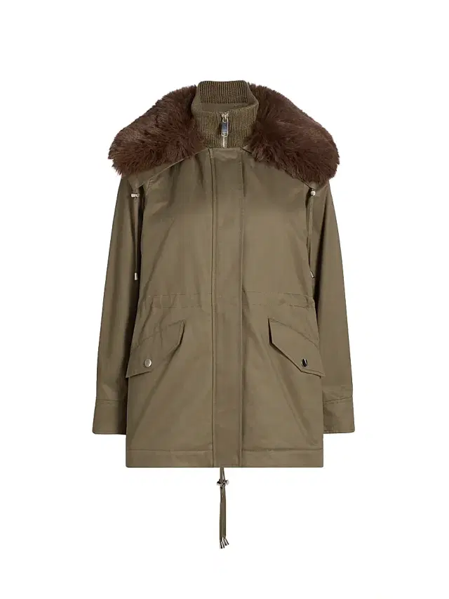 Mercer Collective Women's Versatile 2-in-1 Faux Fur-Trim Hooded Parka - Olive Green