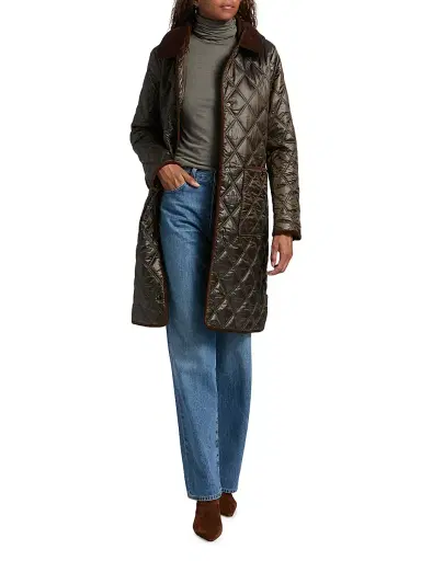 Mercer Collective Women's Quilted Hooded Jacket - Loden | Thumbnail 2