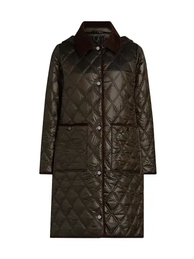 Mercer Collective Women's Quilted Hooded Jacket - Loden | Thumbnail 1