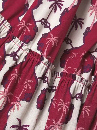 Peixoto Women's Printed Stretch-Cotton Maxi Dress - Pink Palma - Size XL | Thumbnail 6