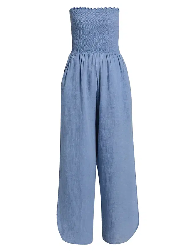 Peixoto Women's Harriet Strapless Jumpsuit - Riverside Blue Iris