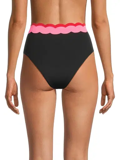 BEACH RIOT Women's Harriet High-Rise Bikini Bottom - Electric Wave - Size Medium | Thumbnail 5