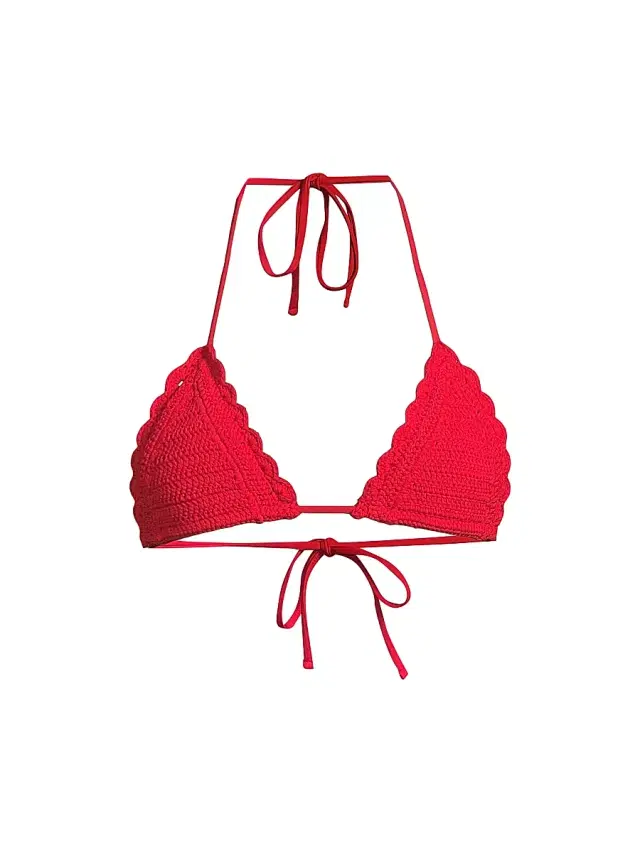 Beach Riot Women's Crochet Winona Swim Top - Ruby Crochet