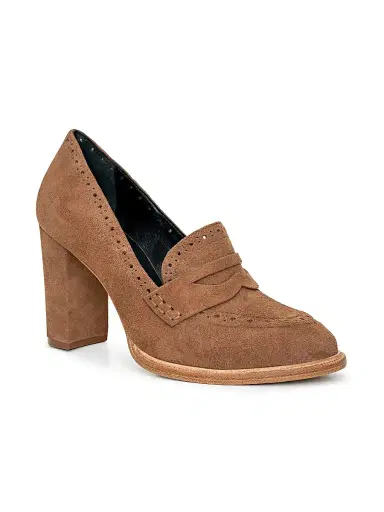 L'Agence Women's Bea 90MM Suede Loafer-Style Pumps | Thumbnail 2 L'Agence Women's Bea 90MM Suede Loafer-Style Pumps | Thumbnail 2