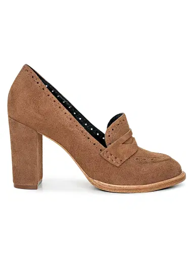 L'Agence Women's Bea 90MM Suede Loafer-Style Pumps | Thumbnail 1 L'Agence Women's Bea 90MM Suede Loafer-Style Pumps | Thumbnail 1