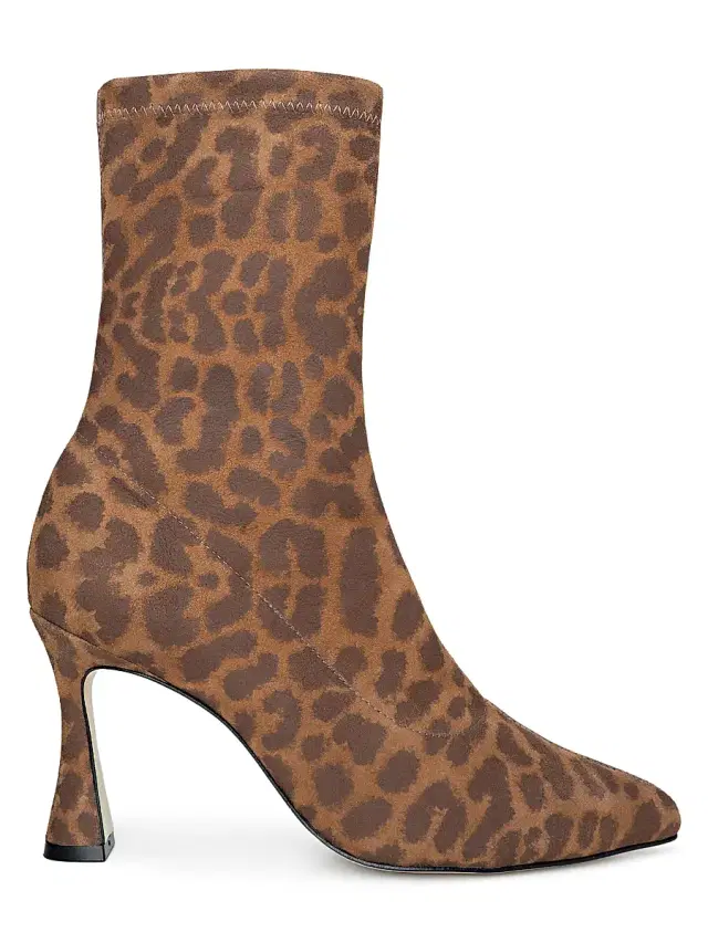 L'AGENCE Women's Severine 120MM Leopard Suede Booties - Leopard