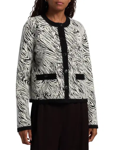 Proenza Schouler White Label Women's Amina Jacquard Jacket | Thumbnail 3 Proenza Schouler White Label Women's Amina Jacquard Jacket | Thumbnail 3