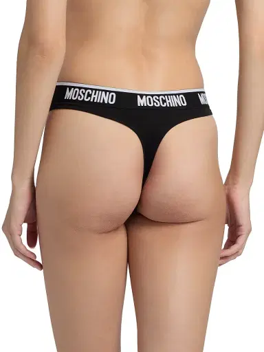 MOSCHINO Women's Intimo Donna 2-Pack Logo Thong Set | Thumbnail 4 MOSCHINO Women's Intimo Donna 2-Pack Logo Thong Set | Thumbnail 4