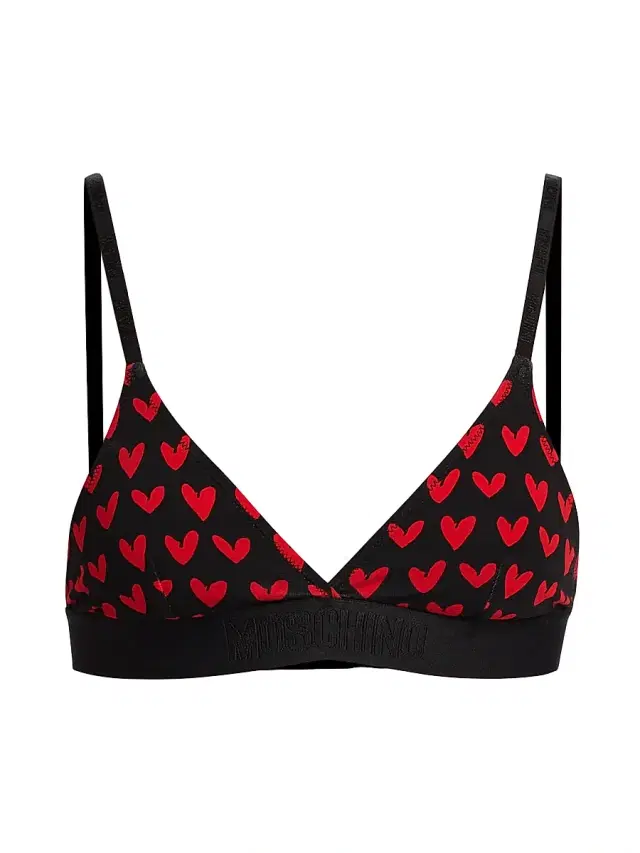 Women's Intimo Donna M Hearts Triangle Bra - Multi Black